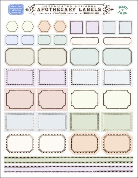 Are you looking for professional looking blank label template? Ornate Apothecary Blank Labels by Cathe Holden | Free ...