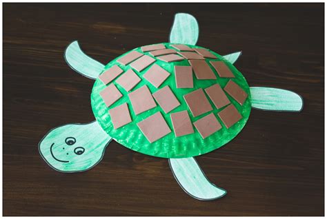 Paper Plate Turtle Craft For Kids Free Printable Template Six