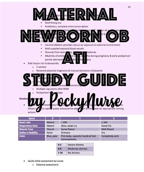 Maternal Newborn Ob Ati Study Guides Pdf Digital Nursing Etsy