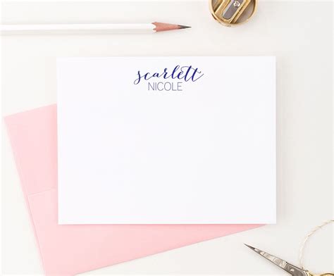 Personalized Note Cards For Women Custom Thank You Cards With Etsy