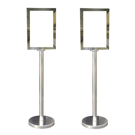 Sign Holder With Chrome Stanchion Party Rentals Nyc New York Party