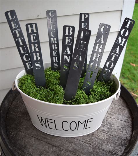 Set Of Metal Garden Markers Plant Stakes Herb Markers Etsy Free Nude Porn Photos