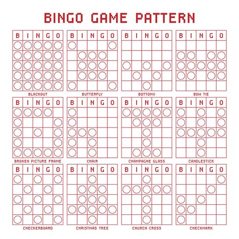Printable Bingo Patterns Download Printable Word Searches
