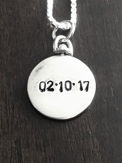 Personalized Anniversary Date Necklace Kandsimpressions Previous Next