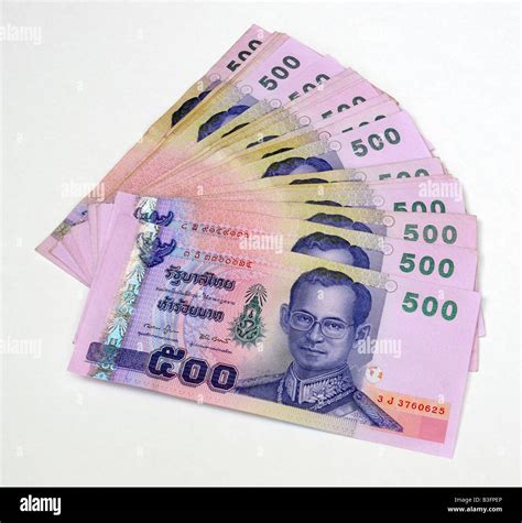 Thailand 500 Five Hundred Baht Banknotes Stock Photo Alamy