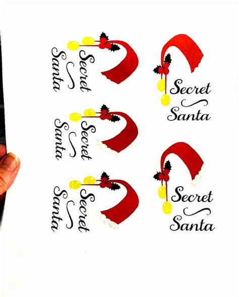 Print And Cut Secret Santa Cards Craft Room Time
