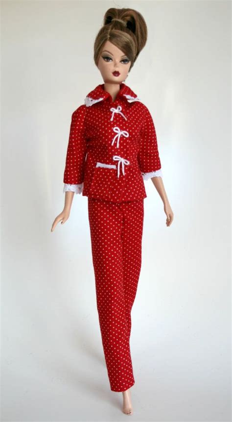 Barbie Pajamas In Red And White Polka Dots By Chicbarbiedesigns 1499