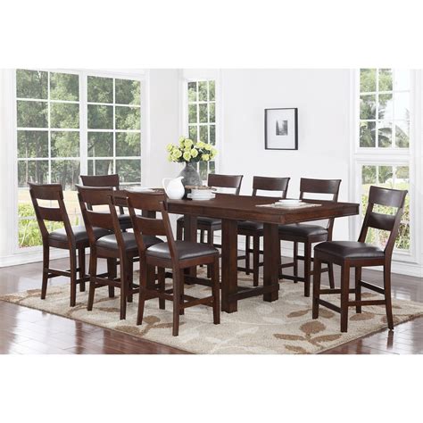 Craft And Main Alden 9 Piece Counter Height Dining Table Set Walmart