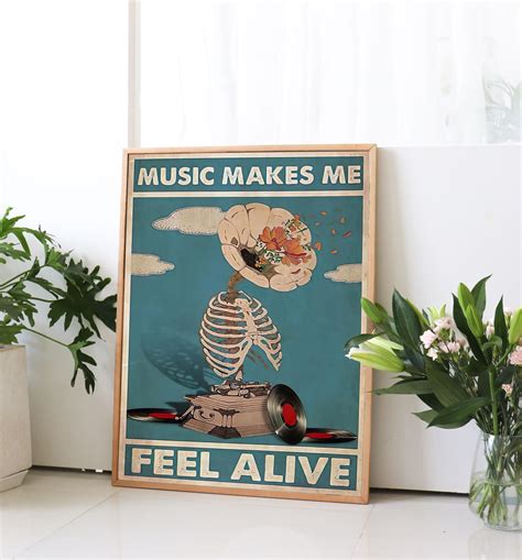 Music Makes Me Feel Alive Poster Dancing Wall Art Music Etsy