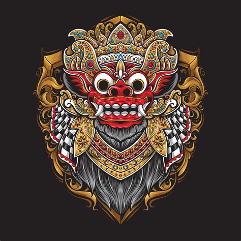 Balinese Barong With Ornament Vector 4881696 Vector Art At Vecteezy