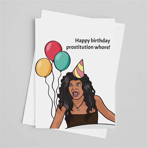 Happy Birthday Prostitution Whore Greeting Card Local Fixture
