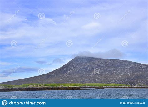 View From Remote Outer Hebridean Island Of Scotland Stock Photo Image