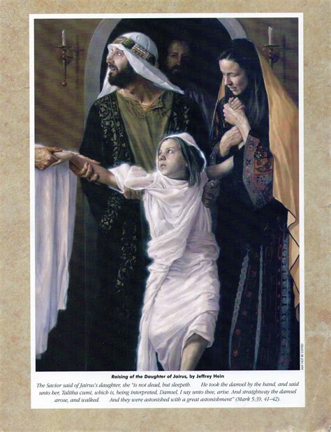Raising The Daughter Of Jairus By Jeffrey Hein Jezus