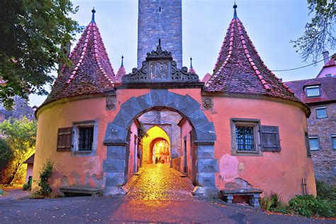 Rothenburg Ob Der Tauber Western Town Gate Burgtor Of Medieva