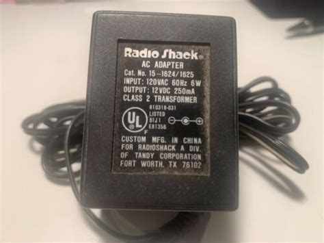 Radio Shack Ac Adapter 15 16241625 Power Supply Bb Ebay