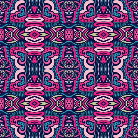 Seamless Abstract Damask Pattern Fabric Tiled Vector Funky Geometric