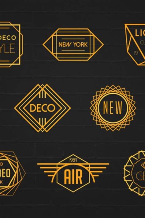 Art Deco Logo Template Pics Aesthetic