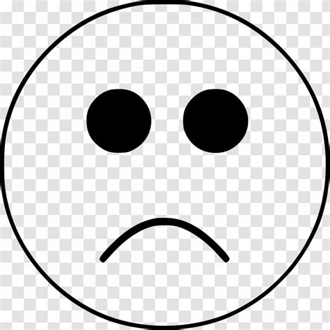 Smiley Emoticon Face Black And White Clip Art Head Sad Emoji Transparent PNG
