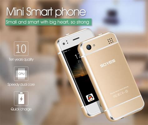 Unlocked Soyes 6s Mini Smart Mobile Phone Android 50 Gsm Bluetooth Wifi Mtk Quad Core 1gb8gb
