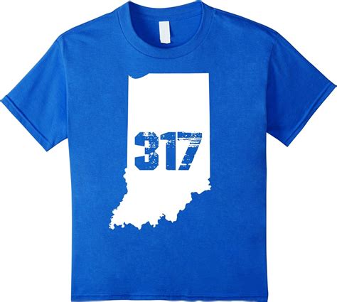 Indianapolis Indiana 317 Area Code T Shirt Clothing