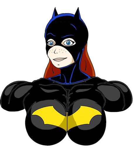 Batgirl Bust Of A Muscle Girl Color By Mud On Deviantart
