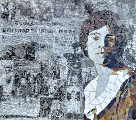 Alice Paul A Mosaic By Jennifer Kuhns Mosaic Portrait Glass Mosaic