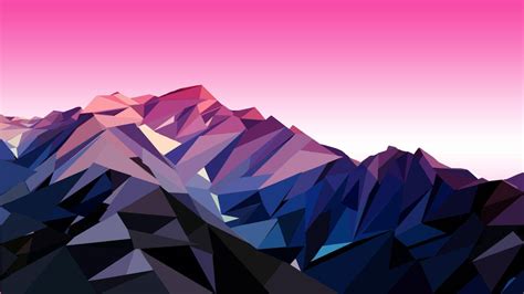 Download Low Poly Mountain Wallpaper
