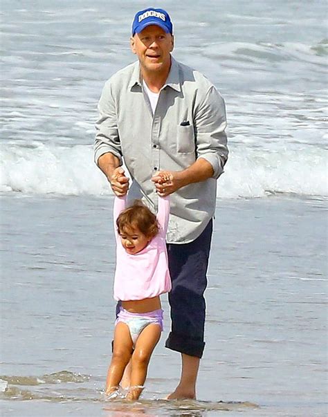 Bruce Willis Daughter Mabel 21 Months Beach Time With Emma Heming