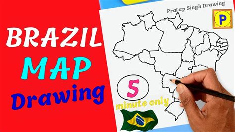 How To Draw Brazil Map Como Desenhar O Mapa Do Brasil Brazil Map