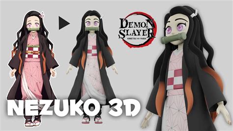 Nezuko 3d Modelling Kimetsu No Yaiba Demon Slayer 3d Blender 3d