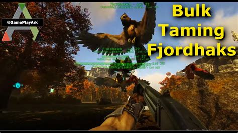 How To Tame Fjordhawk In Bulk At Ark Fjordur Youtube