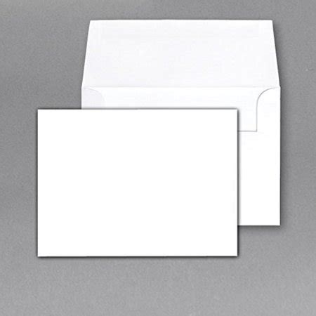 Blank cards arrive scored and unfolded for easy printing or embellishing at home. 80 Lb. White Heavy Blank Note Cards and Envelopes Size (A7) 5 X 7 - 50 Per Pack. - This Is Not a ...