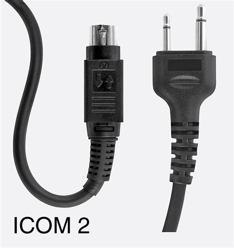 Adapter Lead Mini Din To Icom 2 Pin Jack Plug Straight