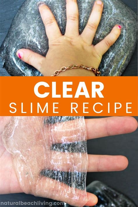 How To Make Easy Clear Slime Recipe Best Clear Slime Natural Beach