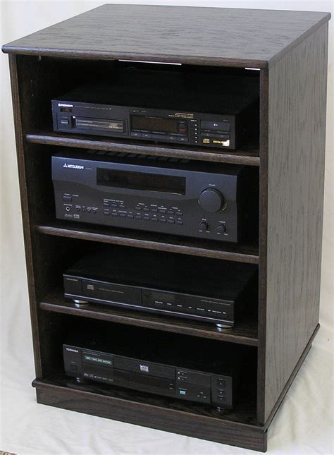 Ebony Oak Tv Stand Stereo Cabinet 33 Inches High