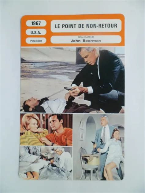 CARTE FICHE CINEMA 1967 LE POINT DE NON RETOUR Lee Marvin Angie