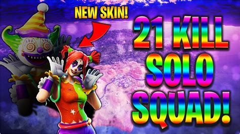 New Peekaboo Clown Skin 21 Kill Solo Squad Win Youtube