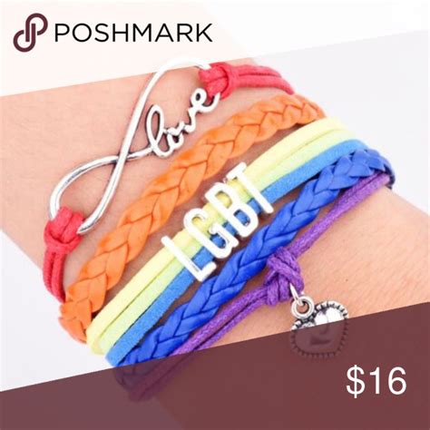 pride rainbow leather wrap bracelet lgbt bracelet rainbow bracelet pride bracelet