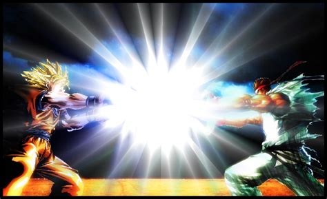 kamehameha vs hadouken by clebersan on deviantart