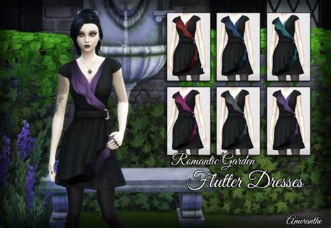 My Sims 4 Blog Romantic Garden Flutter Dress Recolors By Ameranthe
