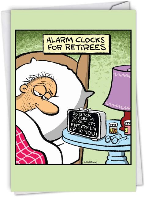 Nobleworks Retiree Alarm Clock Funny Cartoon