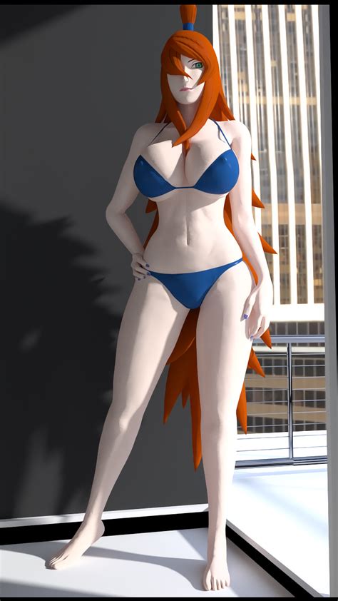 Denis549 Terumi Mei Naruto Series Naruto Shippuuden Highres 1girl 3d Bikini Breasts