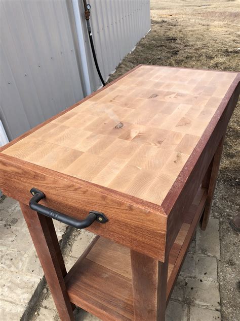 Maple Butcher Block Redo Wood Projects Storage Chest Table