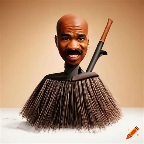 Broom Sweeping Steve Harvey On Craiyon