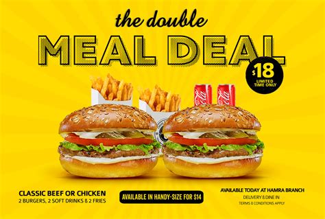 The Double Meal Deal Hamra Classic Burger Joint
