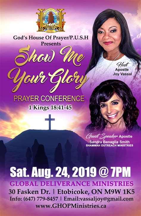 Sat August 24 2019 Show Me Your Glory Prayer Conference At Gods