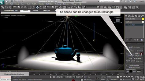 Florence Design Academy 3d Studio Max Basic Light Settings Youtube