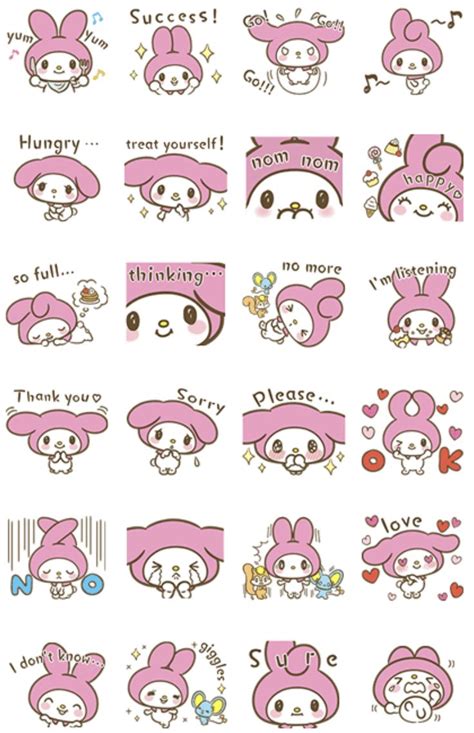 My Melody Cute As Can Be Stickers My Melody Wallpaper Line Sticker