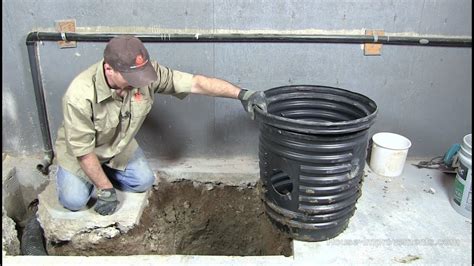 How To Install A Sump Pump Pit Youtube