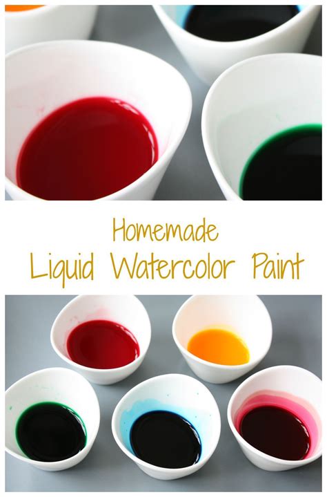 Make Your Own Liquid Watercolor Paint Emma Owl Liquid Watercolor